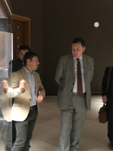 HMA Jon Wilks CMG visiting the Basrah Museum with Qahtan Al Abeed - April 2018