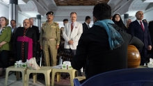 Iraqi national anthem is played on oud.