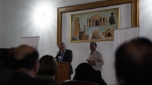 FOBM Trustee Dr John Curtis, gives a speech at the opening ceremony.