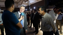 Dr John Curtis FOBM Trustee also provides many press interviews during the opening.
